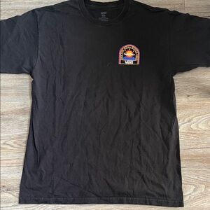 Vans Black Tee with Small Sunset Patch